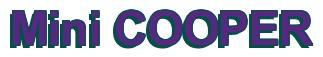 Rendering -Mini COOPER - using Arial Bold