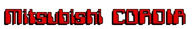 Rendering -Mitsubishi CORDIA - using Computer Font