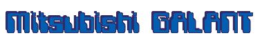 Rendering -Mitsubishi GALANT - using Computer Font