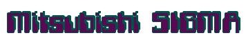 Rendering -Mitsubishi SIGMA - using Computer Font