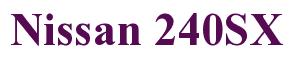 Rendering -Nissan 240SX - using Times New Roman Bold