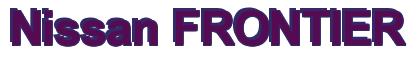 Rendering -Nissan FRONTIER - using Arial Bold