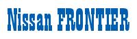 Rendering -Nissan FRONTIER - using Bill Board