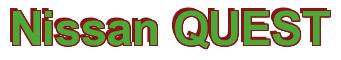 Rendering -Nissan QUEST - using Arial Bold