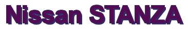 Rendering -Nissan STANZA - using Arial Bold