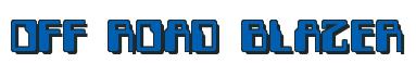 Rendering -OFF ROAD BLAZER - using Computer Font