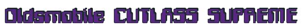 Rendering -Oldsmobile CUTLASS SUPREME - using Computer Font