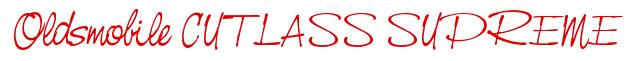 Rendering -Oldsmobile CUTLASS SUPREME - using Neville Script