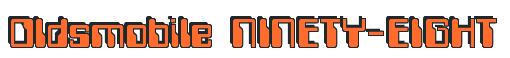 Rendering -Oldsmobile NINETY-EIGHT - using Computer Font