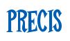 Rendering -PRECIS - using Cooper Latin