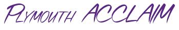 Rendering -Plymouth ACCLAIM - using Speed Stroke
