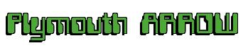 Rendering -Plymouth ARROW - using Computer Font