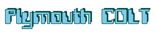 Rendering -Plymouth COLT - using Computer Font