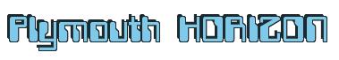 Rendering -Plymouth HORIZON - using Computer Font