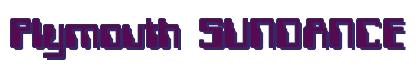 Rendering -Plymouth SUNDANCE - using Computer Font