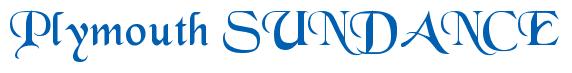 Rendering -Plymouth SUNDANCE - using Black Chancery
