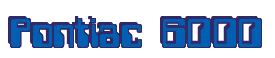 Rendering -Pontiac 6000 - using Computer Font