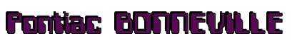 Rendering -Pontiac BONNEVILLE - using Computer Font