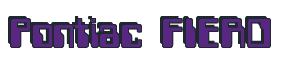 Rendering -Pontiac FIERO - using Computer Font