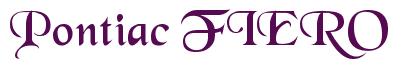 Rendering -Pontiac FIERO - using Black Chancery