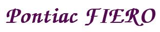 Rendering -Pontiac FIERO - using Zapf Chancery