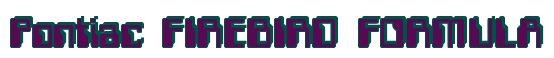 Rendering -Pontiac FIREBIRD FORMULA - using Computer Font