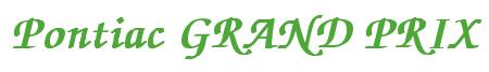 Rendering -Pontiac GRAND PRIX - using Zapf Chancery