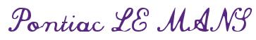 Rendering -Pontiac LE MANS - using Commercial Script