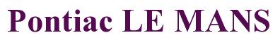 Rendering -Pontiac LE MANS - using Times New Roman Bold
