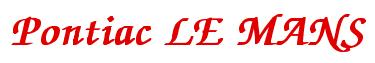 Rendering -Pontiac LE MANS - using Zapf Chancery