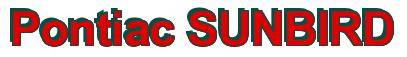 Rendering -Pontiac SUNBIRD - using Arial Bold