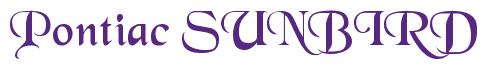 Rendering -Pontiac SUNBIRD - using Black Chancery