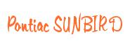 Rendering -Pontiac SUNBIRD - using Memo