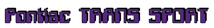 Rendering -Pontiac TRANS SPORT - using Computer Font