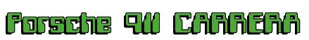Rendering -Porsche 911 CARRERA - using Computer Font