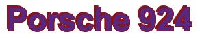 Rendering -Porsche 924 - using Arial Bold