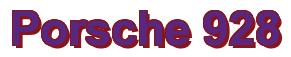 Rendering -Porsche 928 - using Arial Bold
