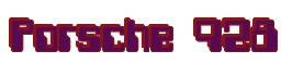 Rendering -Porsche 928 - using Computer Font