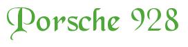 Rendering -Porsche 928 - using Black Chancery
