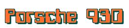 Rendering -Porsche 930 - using Computer Font