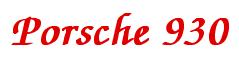Rendering -Porsche 930 - using Zapf Chancery