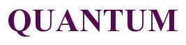 Rendering -QUANTUM - using Times New Roman Bold