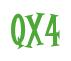Rendering -QX4 - using Cooper Latin