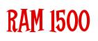 Rendering -RAM 1500 - using Cooper Latin