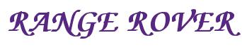 Rendering -RANGE ROVER - using Zapf Chancery
