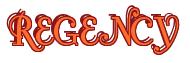 Rendering -REGENCY - using Fonteroy Brown