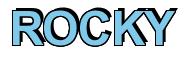 Rendering -ROCKY - using Arial Bold