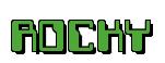 Rendering -ROCKY - using Computer Font