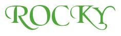 Rendering -ROCKY - using Black Chancery