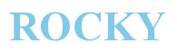 Rendering -ROCKY - using Times New Roman Bold